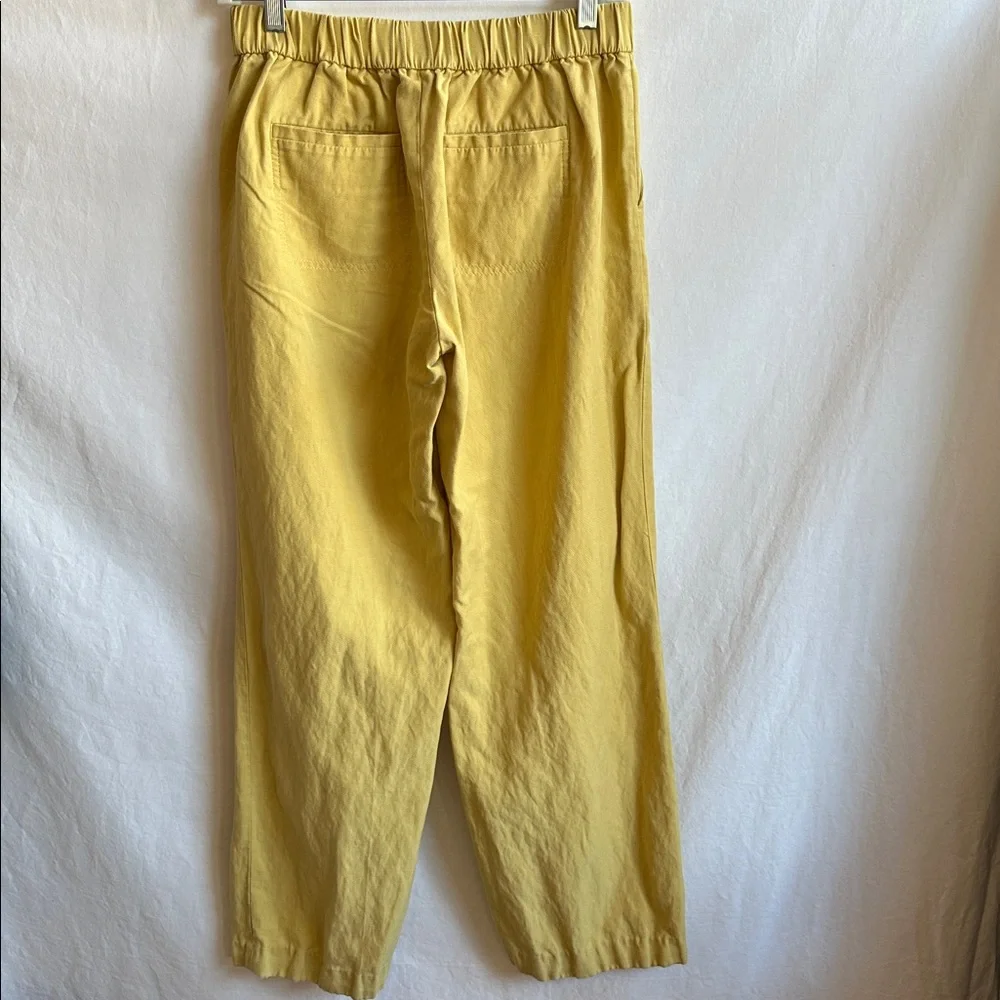 Banana Republic sunflower yellow linen-blend pants, size XS